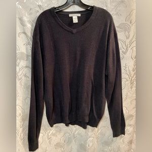 Geoffrey Beene Brown V-Neck Sweater